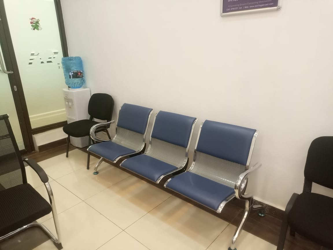 Candidate waiting area at the Sterling Abrod office